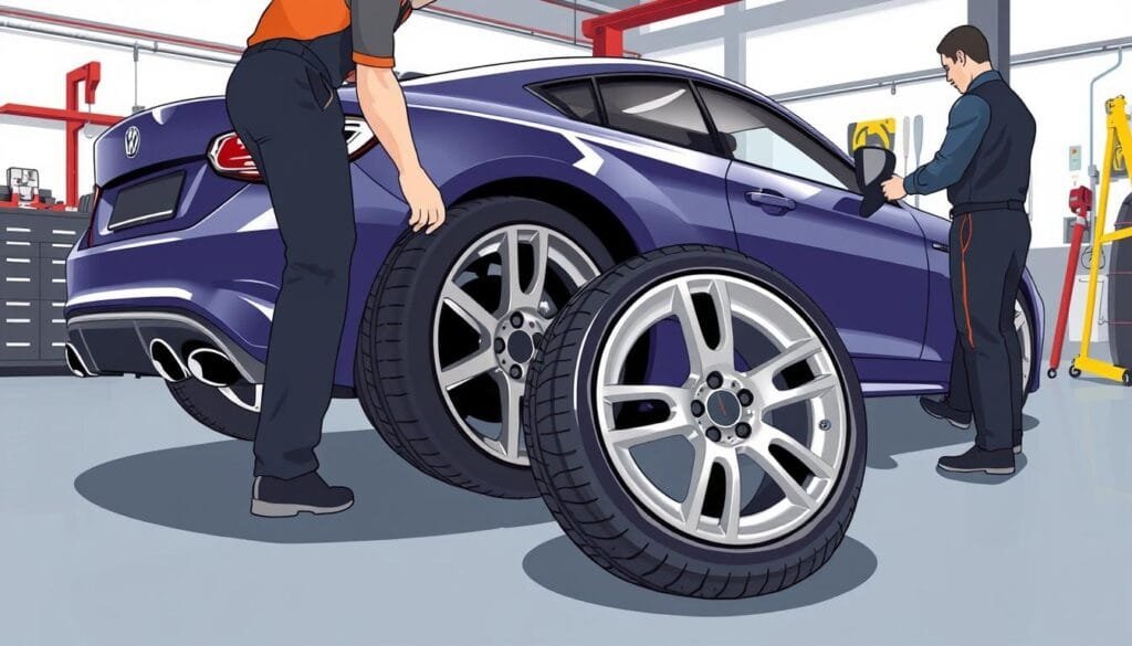 استبدال الإطارات بأداء مثالي