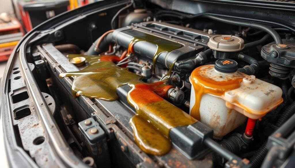 تسرب السوائل في السيارة