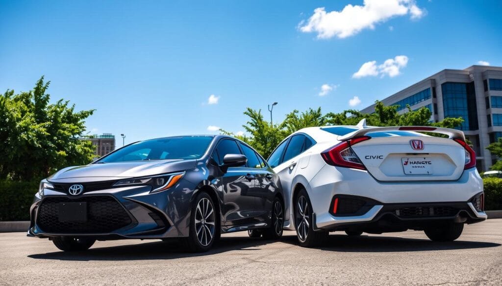 تويوتا كورولا وهوندا سيفيك
