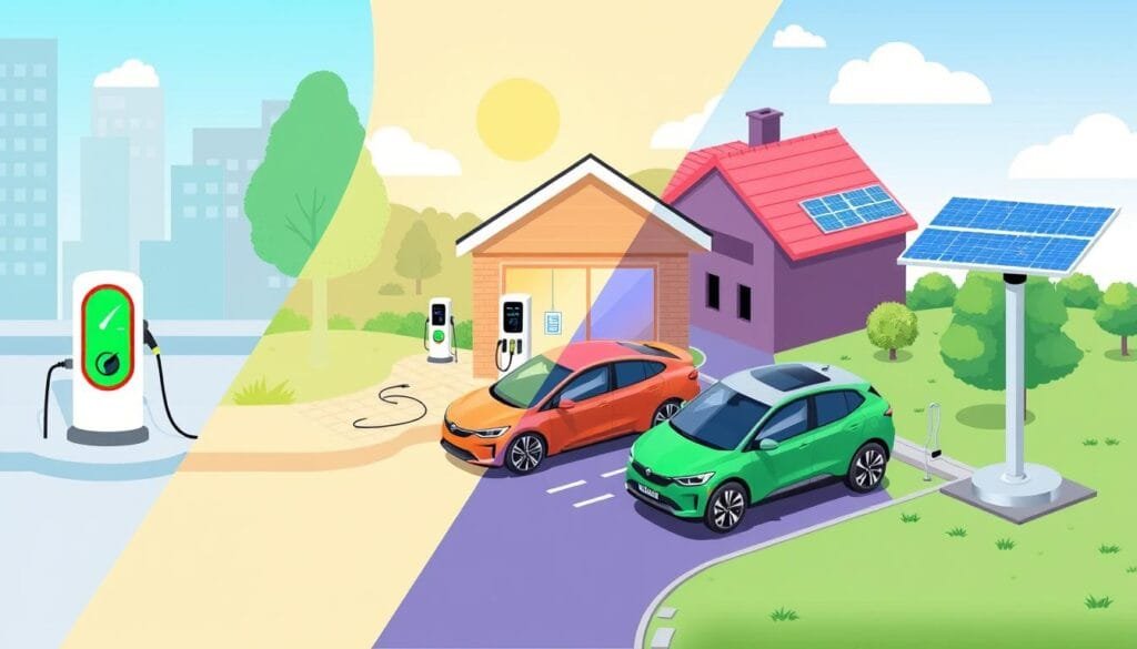 مقارنة بين أنواع الشحن للسيارات الكهربائية