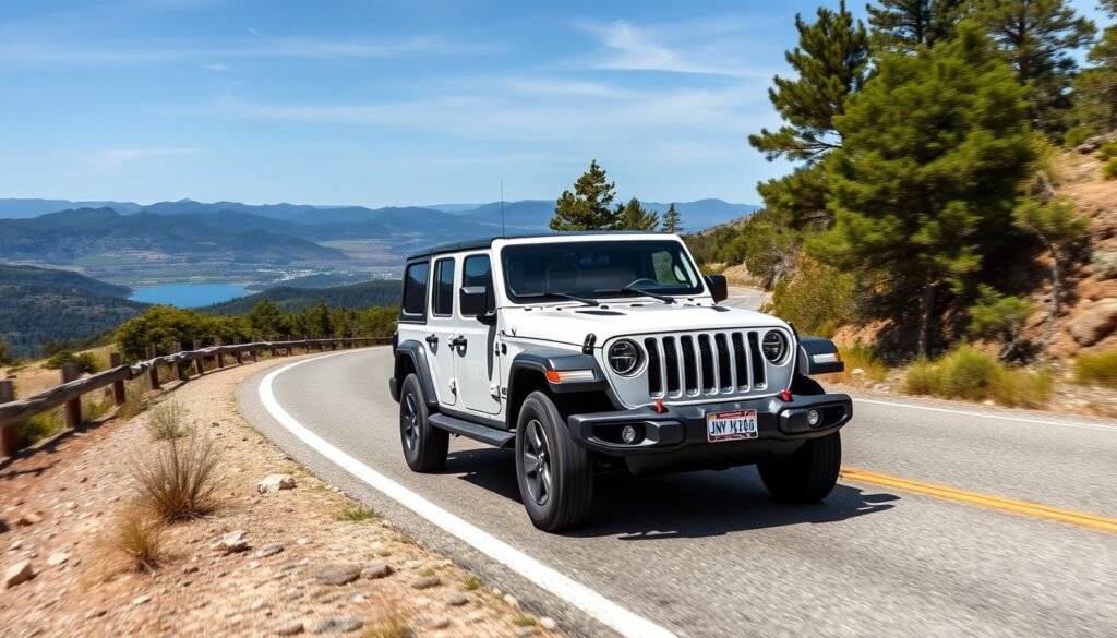 صورة لسيارة جيب جلاديتور على الطريق