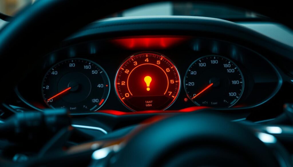 علامة التعجب في طبلون السيارة