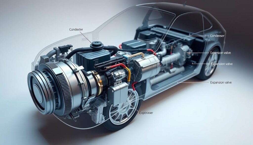 دورة تبريد مكيف السيارة