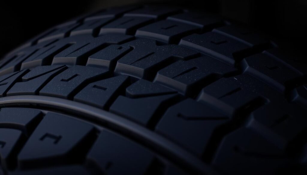 A well-maintained car tire with a close-up view, showcasing the intricate tread pattern and the smooth, dark rubber surface. The lighting is soft and diffuse, creating a sense of depth and emphasizing the tire's contours. The image is framed to highlight the tire's importance, filling the majority of the frame while leaving some negative space to create balance. The overall tone is one of care and attention to detail, conveying the importance of proper tire maintenance for the safety and longevity of the vehicle. A well-maintained car tire with a close-up view, showcasing the intricate tread pattern and the smooth, dark rubber surface. The lighting is soft and diffuse, creating a sense of depth and emphasizing the tire's contours. The image is framed to highlight the tire's importance, filling the majority of the frame while leaving some negative space to create balance. The overall tone is one of care and attention to detail, conveying the importance of proper tire maintenance for the safety and longevity of the vehicle.
